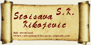 Stoisava Kikojević vizit kartica